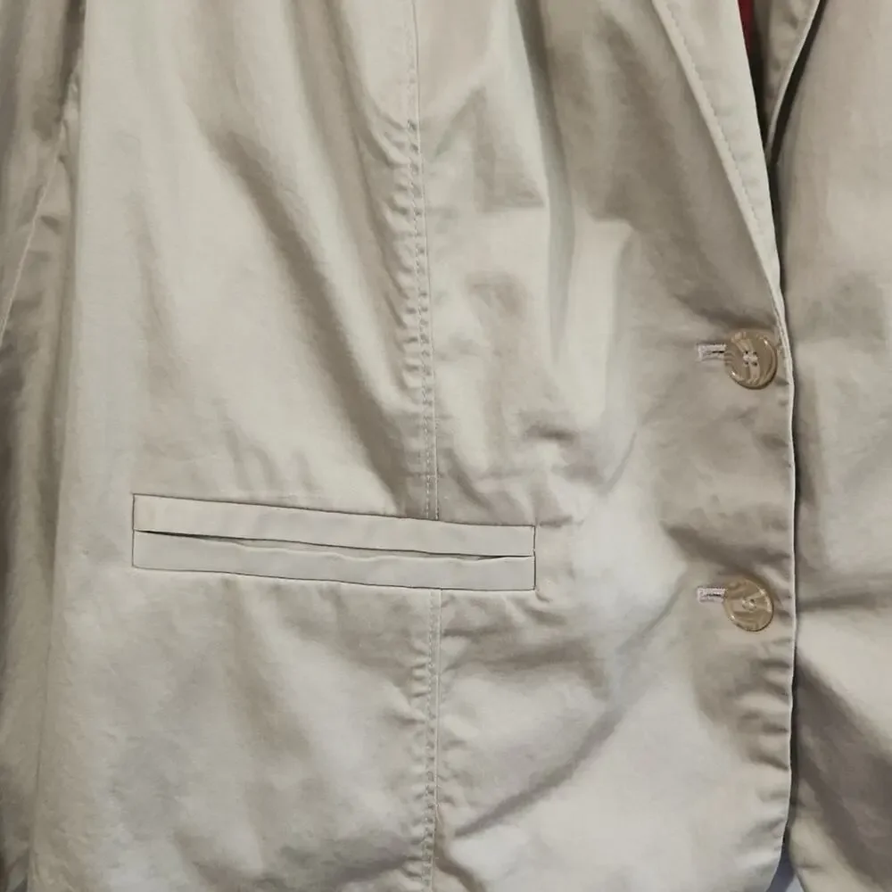 Vintage Lane Bryant Women's Tan Single Breasted Blazer Size 26 Shoulder Pads‎